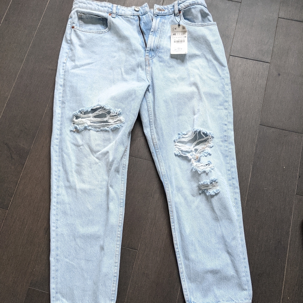 ZARA ripped mom jeans NEVER WORN